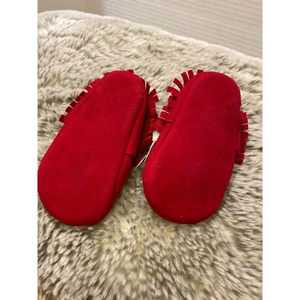 Baby Moccasins - Red, Unisex, 6-12 months
